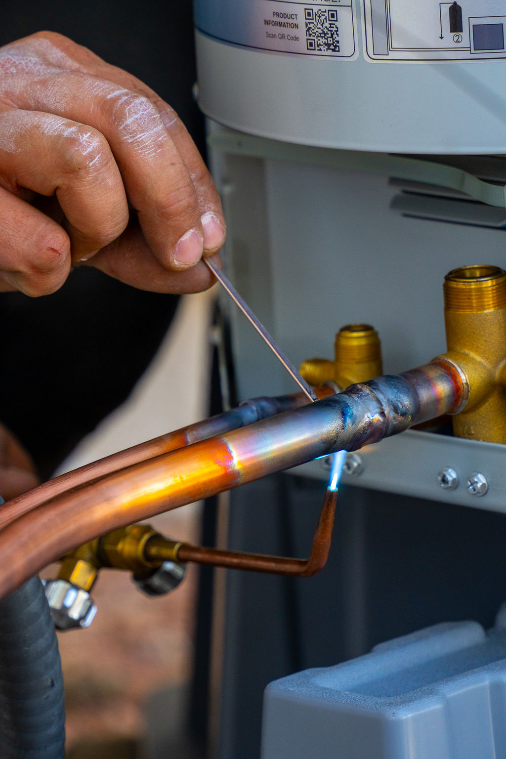 Copper line-set install detail